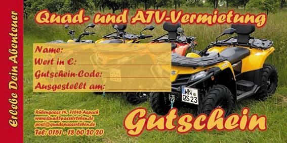 Gutschein Quad Spass Erleben